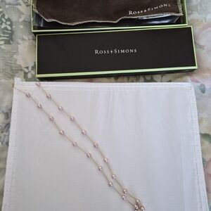 Ross-Simons 14K Gold Pink Freshwater Pearl Necklace NEW 22"